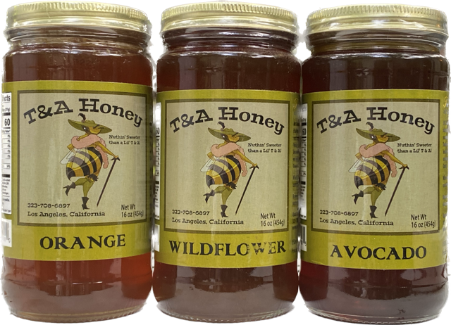 Case of 12 T &amp; A Honey.  Choose from Avocado, Wildflower, and Orange